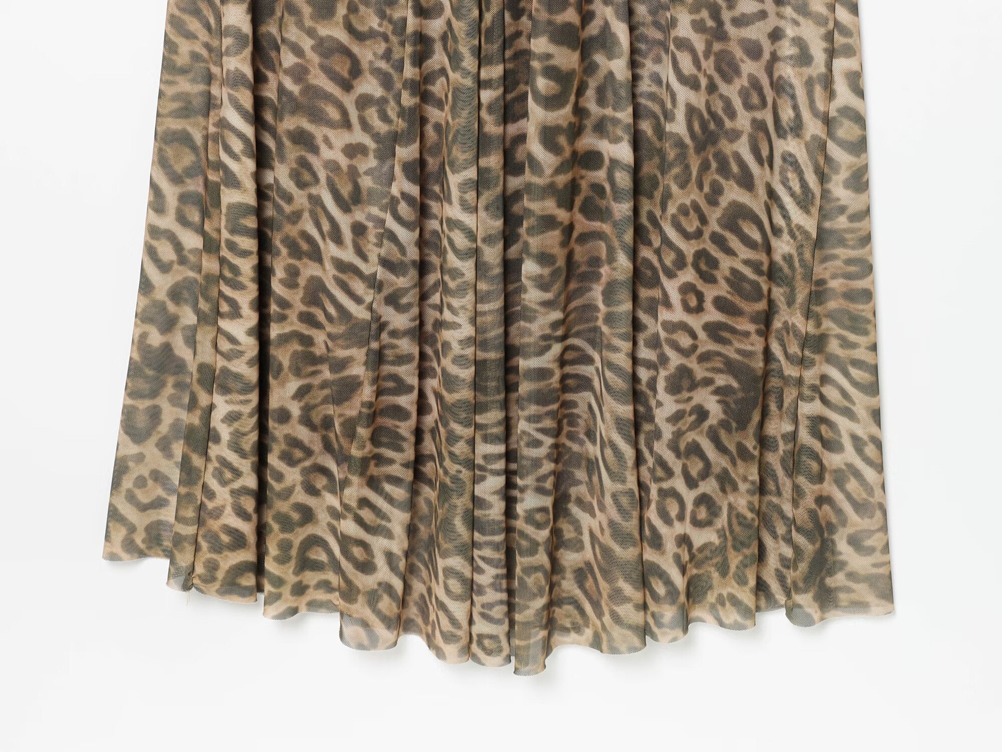 Women's animal print tulle suspender dress