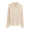 Women's jewelry collar decoration striped knitted sweater