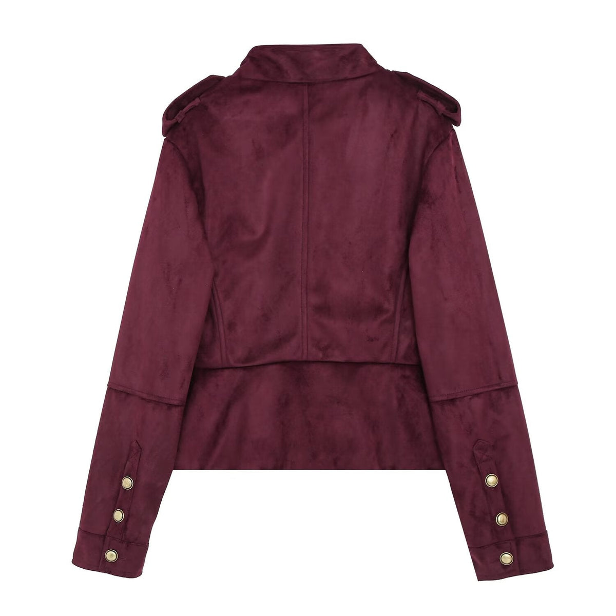 Women's rope knot effect Anti suede leather jacket Coat