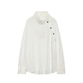 Women's casual striped cross Button-up shirt