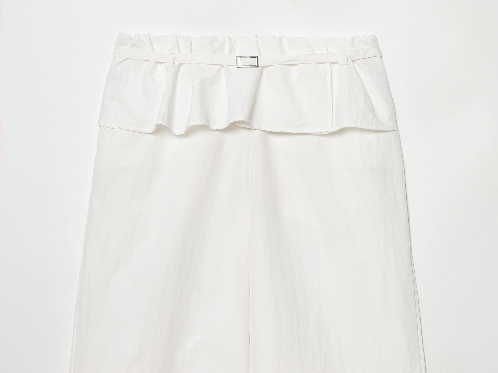 Women's layered waist design casual nylon pants
