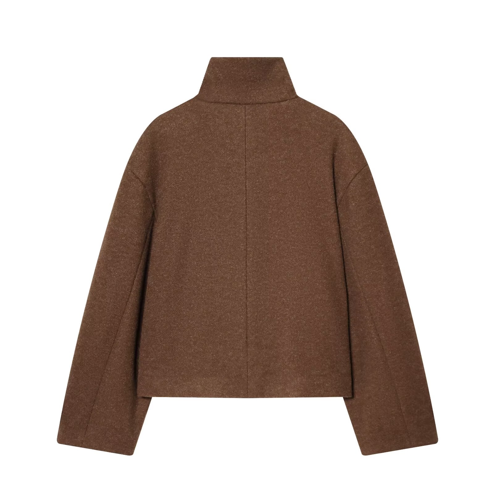 Women's new multi-color stand collar buttoned Coat