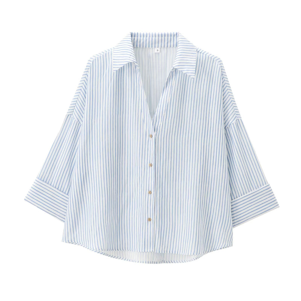 Women's 2026 Linen Blended Wide Sleeve Shirt