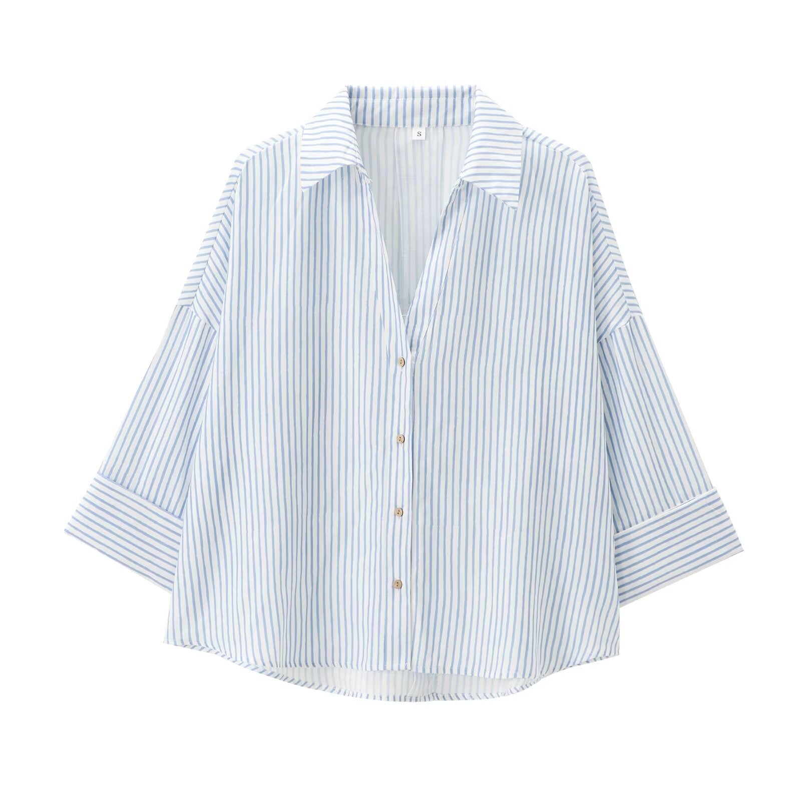 Women's 2026 Linen Blended Wide Sleeve Shirt