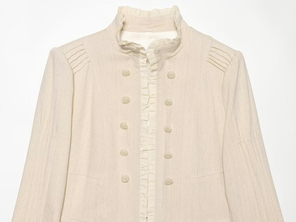 Women's layered decorative short Blazer Coat