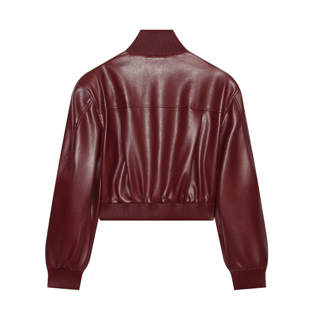 Women's with shoulder pads short pilot jacket Coat