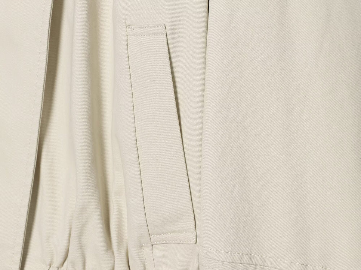 Women's standing collar elastic waisted cotton Coat