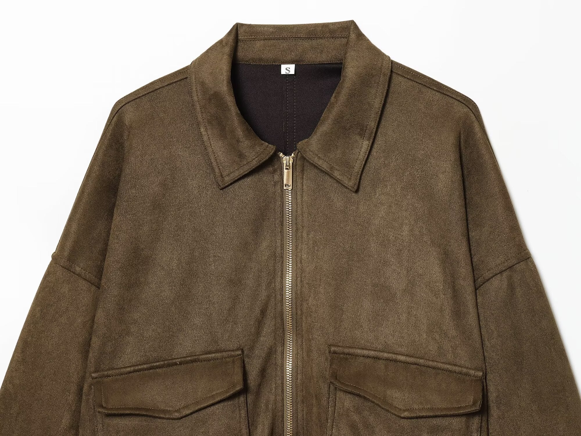 Women's new fashion suede texture effect lapel jacket Coat