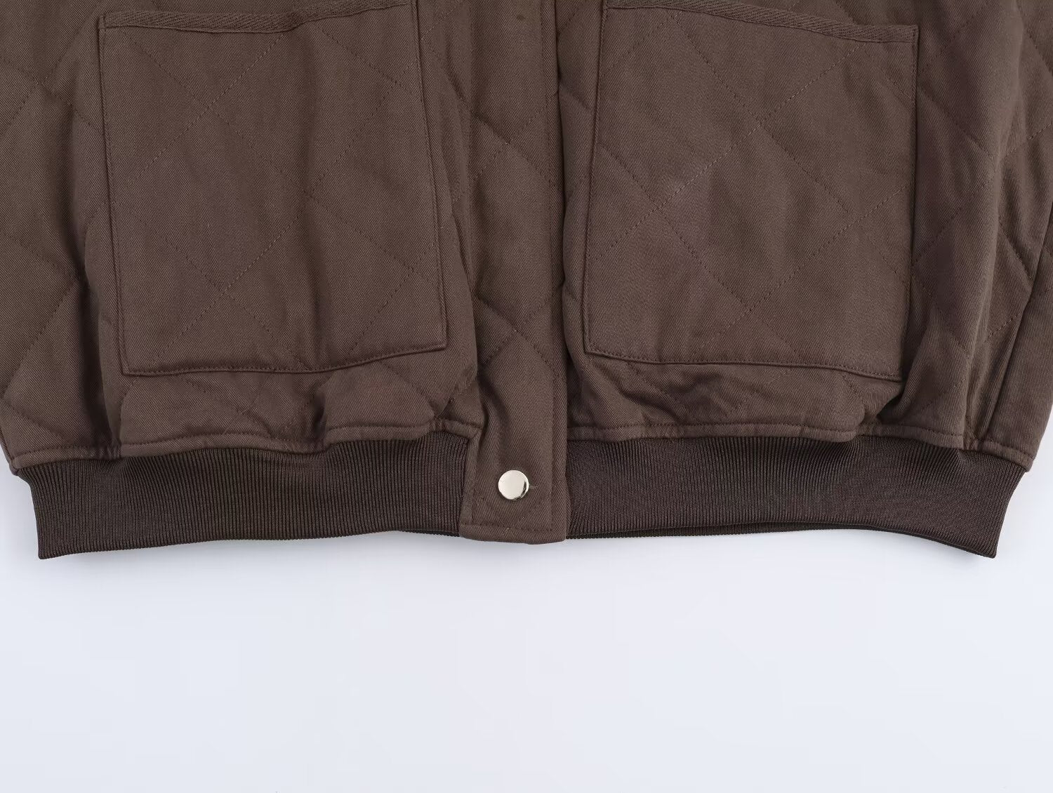 Women's new fashion warm stand collar quilted pilot jacket Coat