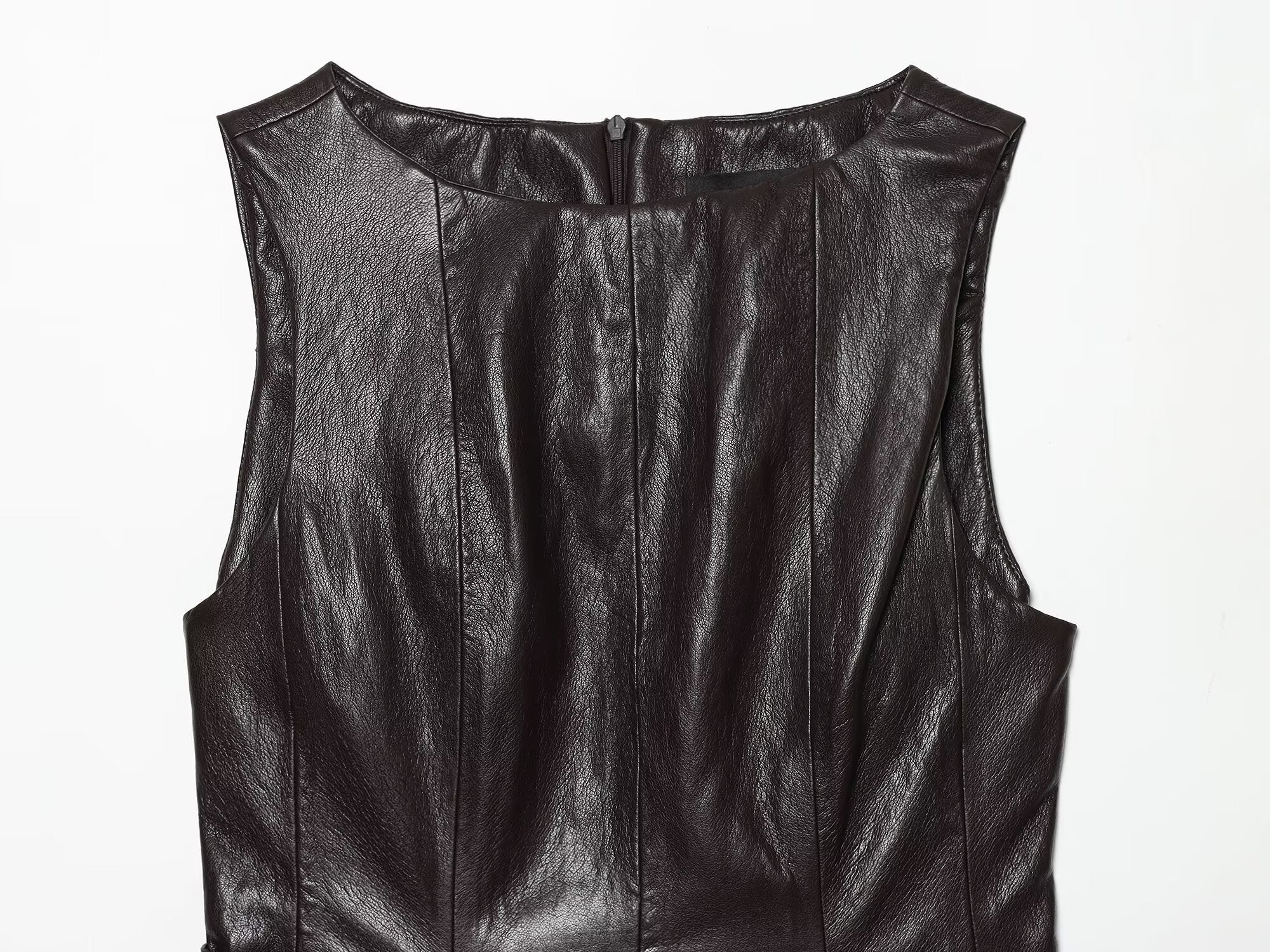 suit Women's 2 pieces with Belt faux leather effect sleeveless top+Skirts
