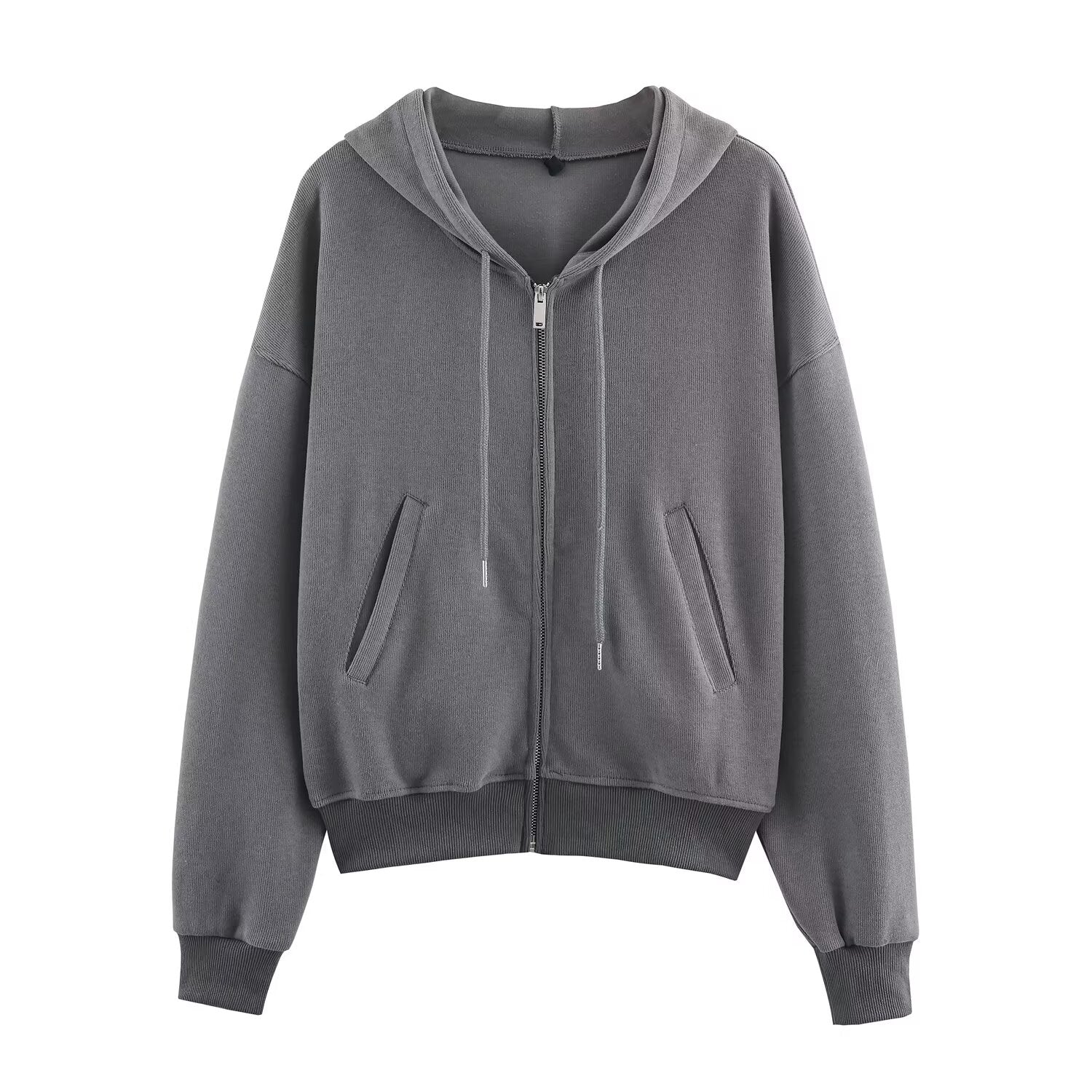 suit Women's 2 pieces ribbed soft texture hooded sweatshirt+Pants