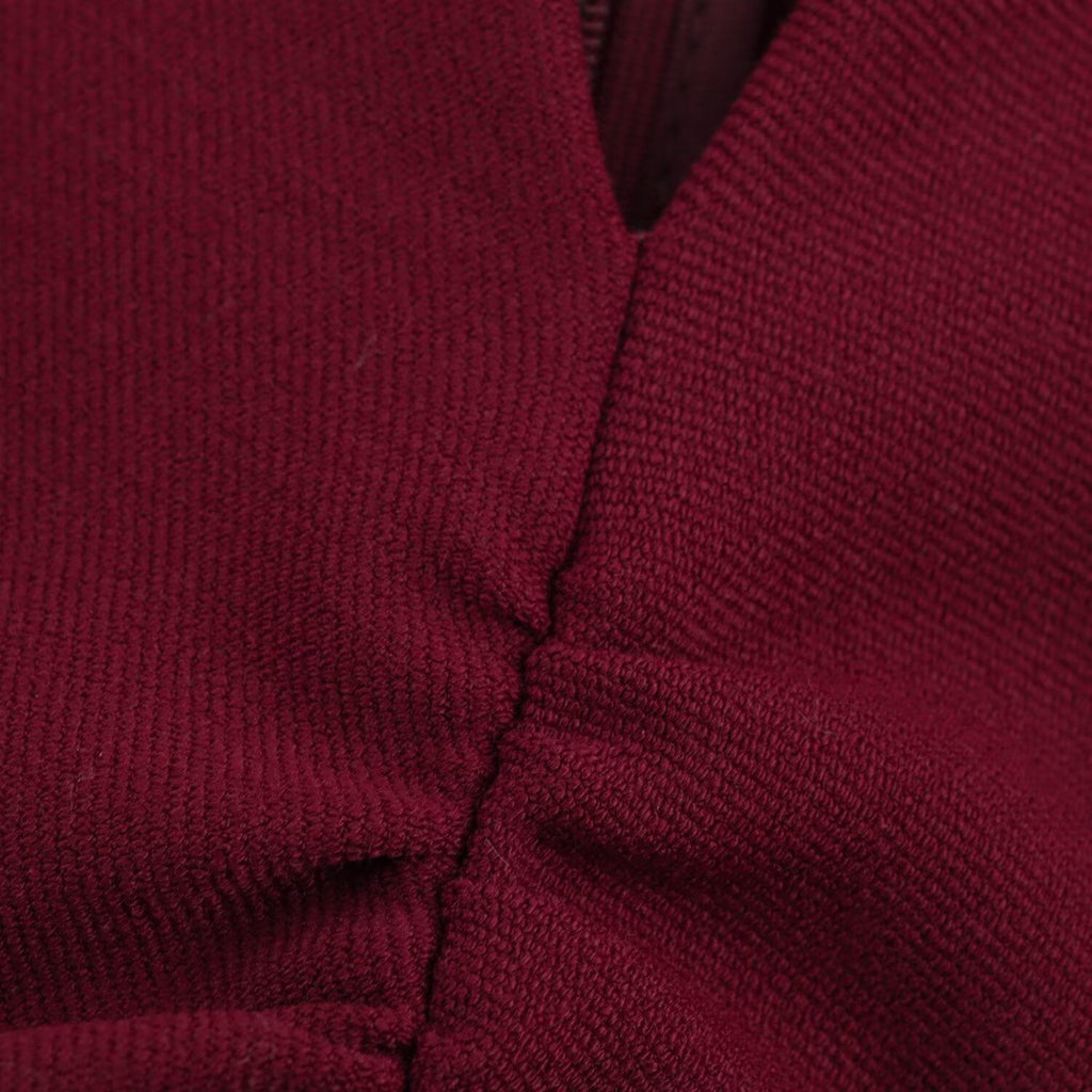 Women's new chic Fashion pleated decoration sexy slim fit V Neck Midi dress retro sleeveless back zipper women's dress Mujer