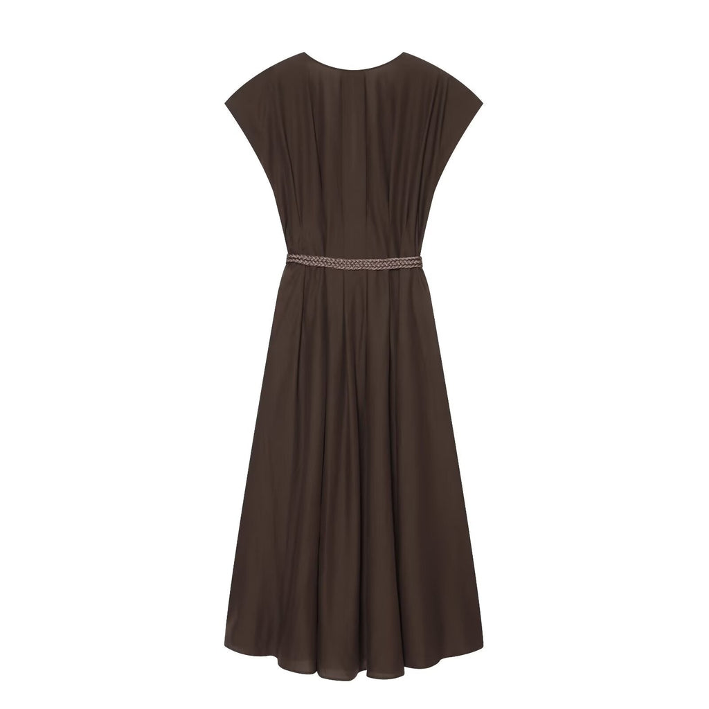 Women's with Belt vacation style cotton dress