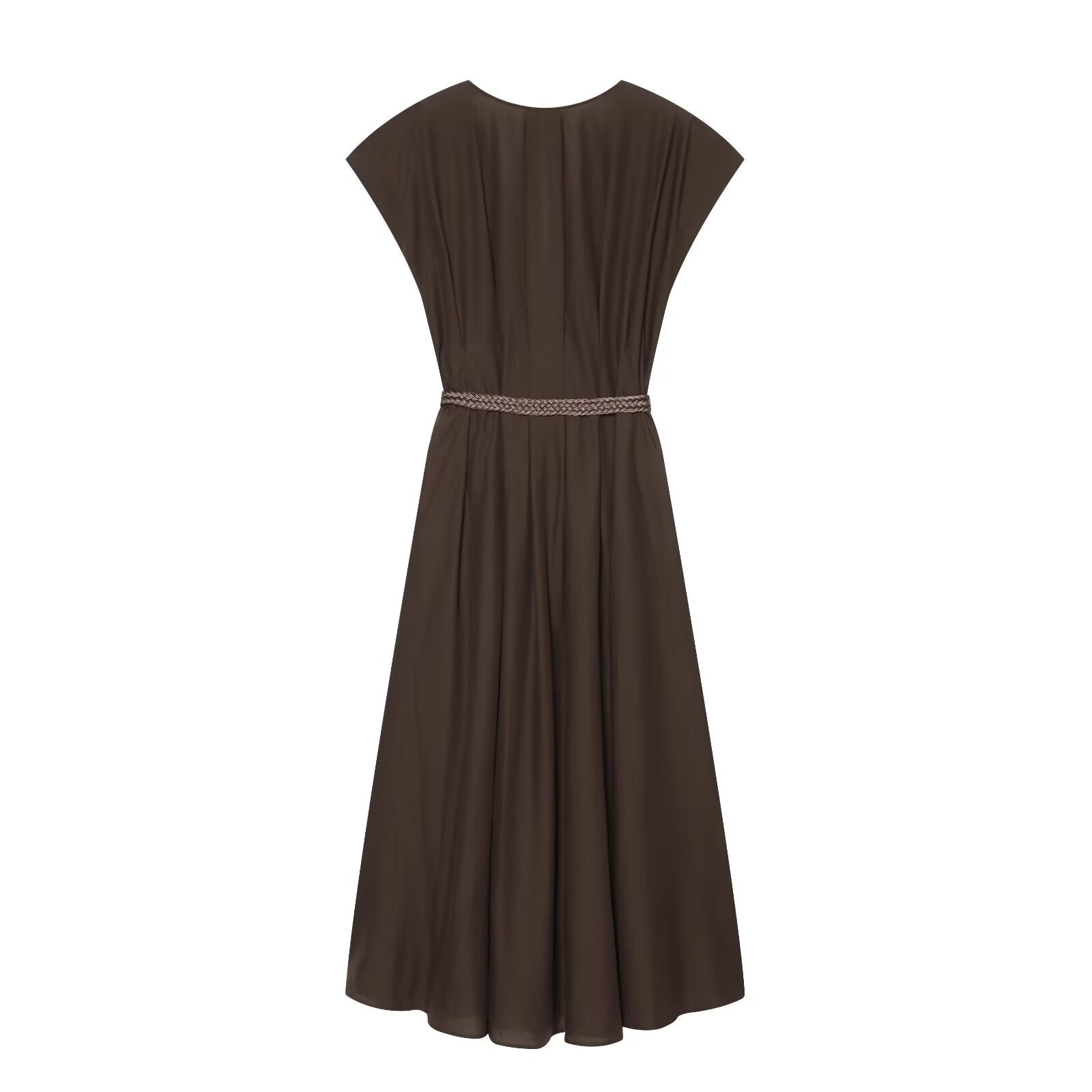 Women's with Belt vacation style cotton dress