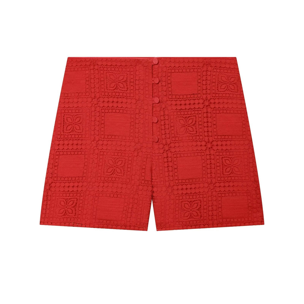 suit Women's 2 pieces rope knot buckle lace top+shorts