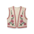Women's floral embroidery decorative short vest
