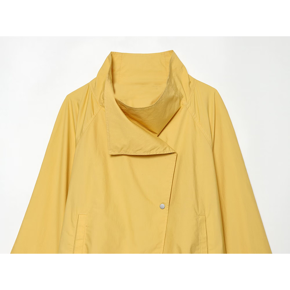 Women's side open collar pilot jacket Coat