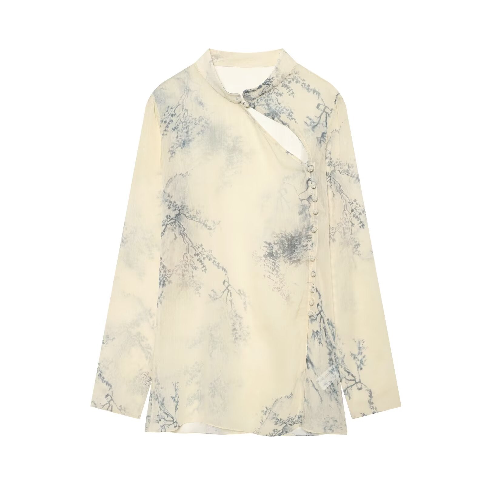 Women's comfortable printed button up shirt
