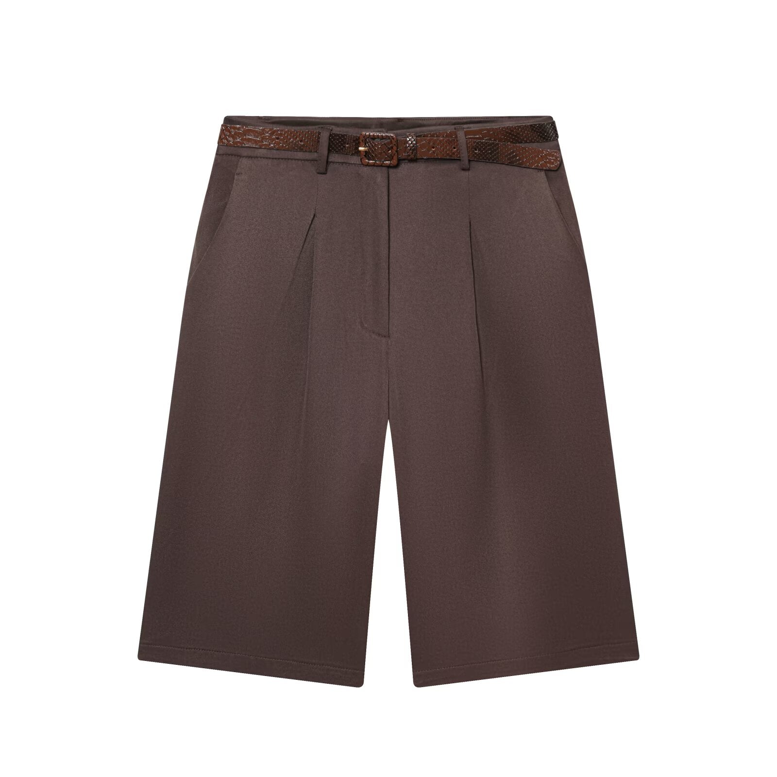 Women's With Belt casual Long style shorts