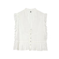 Women's layered decorative embroidered top