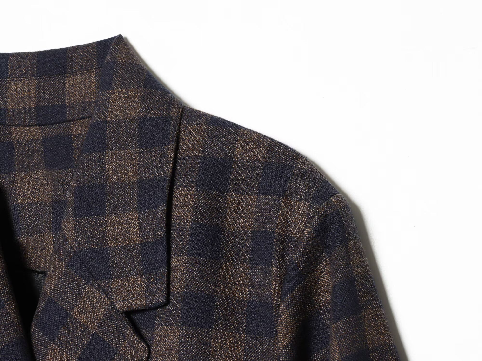 Women's casual double breasted plaid Coat