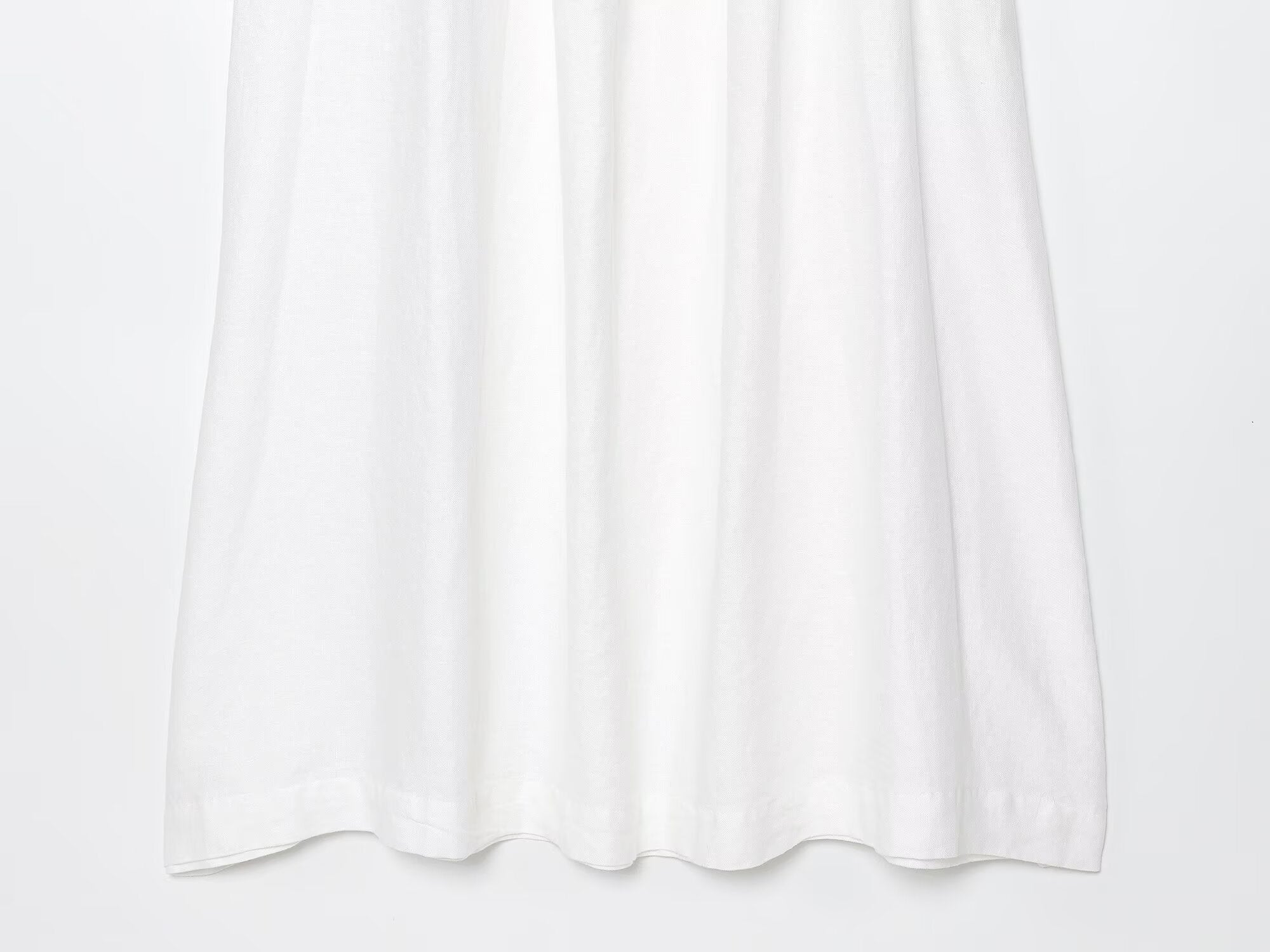 Women's New Fashion Loose Off Shoulder A-line Linen Blended Midi Dress