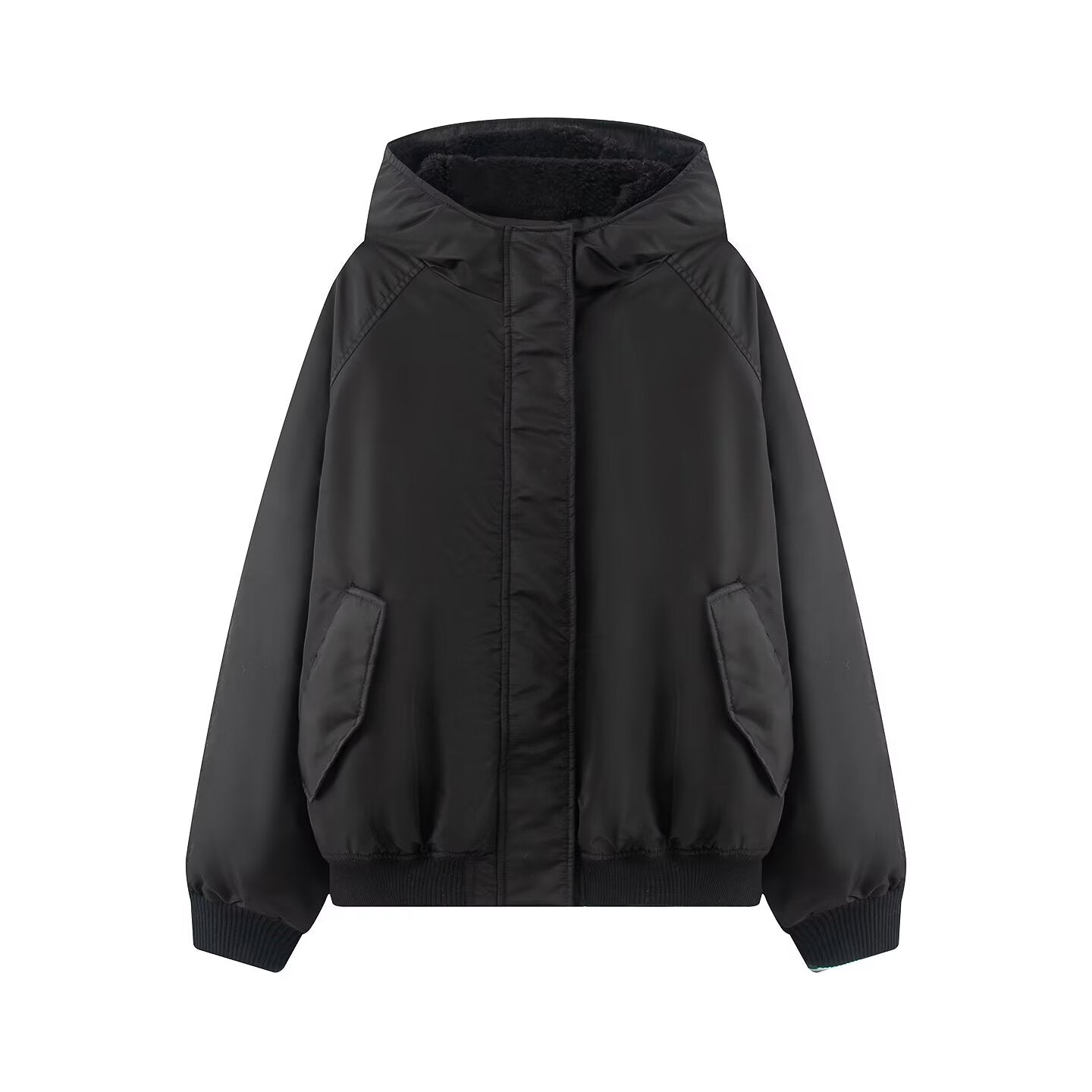 Women's warm fleece hooded pilot jacket Coat