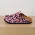 Women's 2026 new fashion cork Leopard round-headed slippers