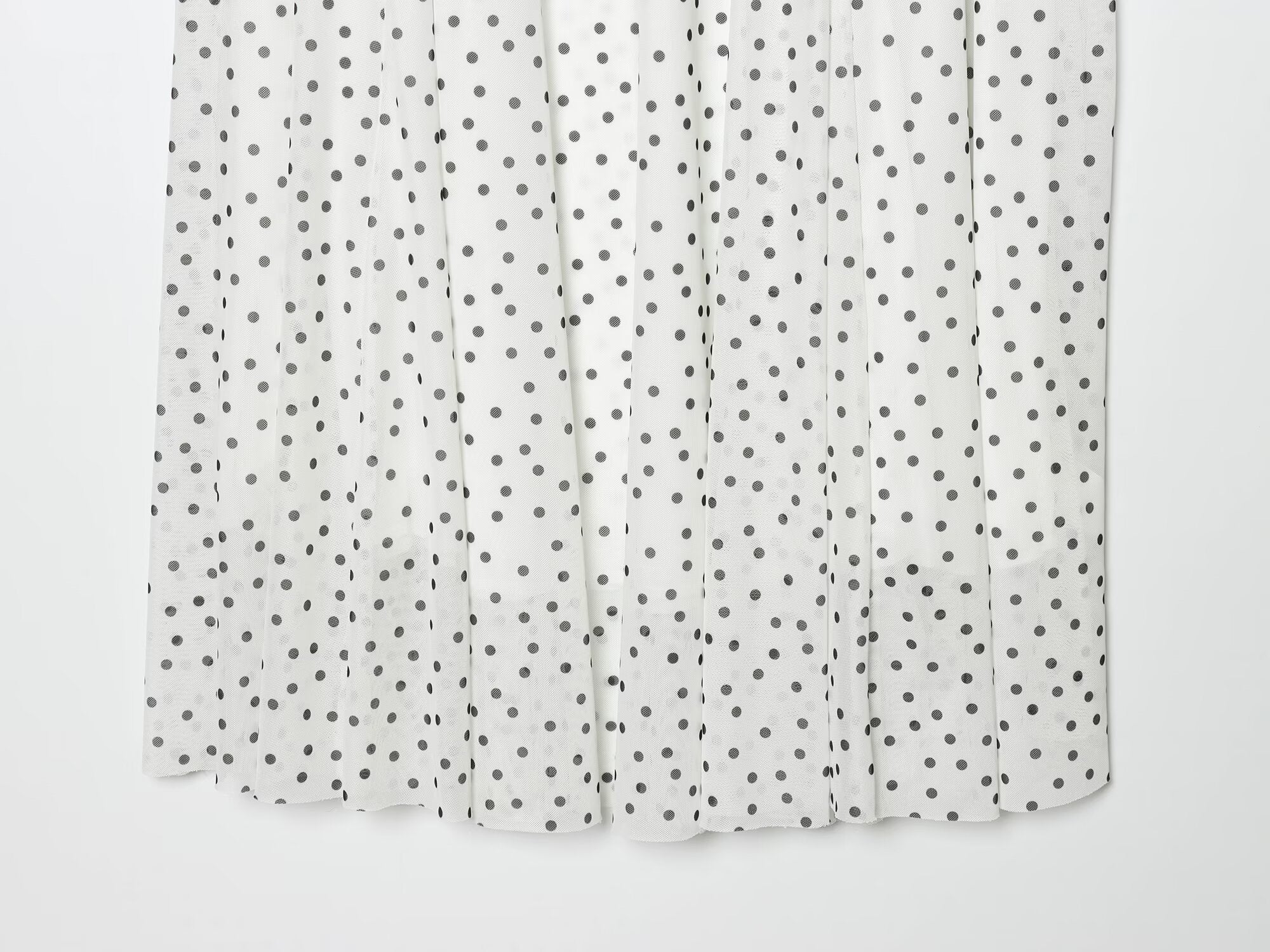 Women's pleated waist polka dot MIDI skirt
