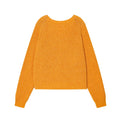 Women's back knot decoration short knitted sweater