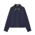 Women's patchwork lapel pilot jacket Coat