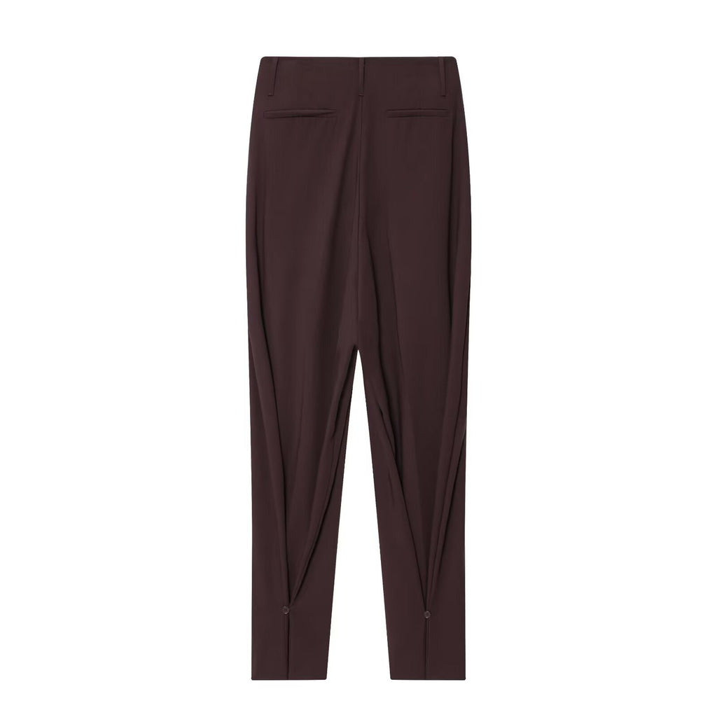 Women's new fashion with Belt Lapel double breasted suit jacket+Pants suit