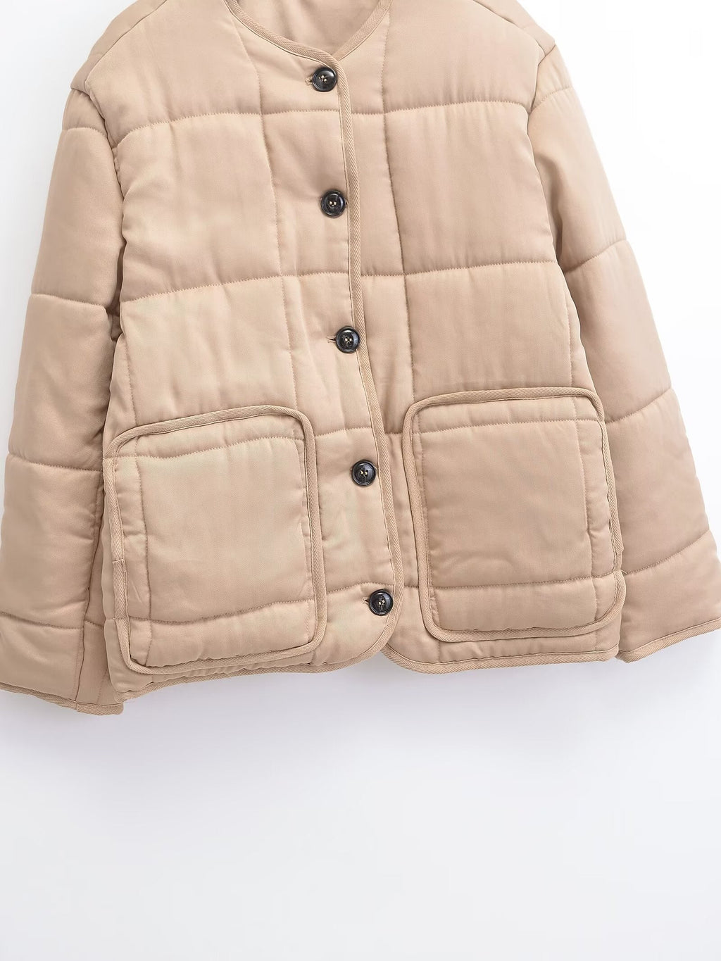 Women's loose new O Neck long sleeved cotton Coat