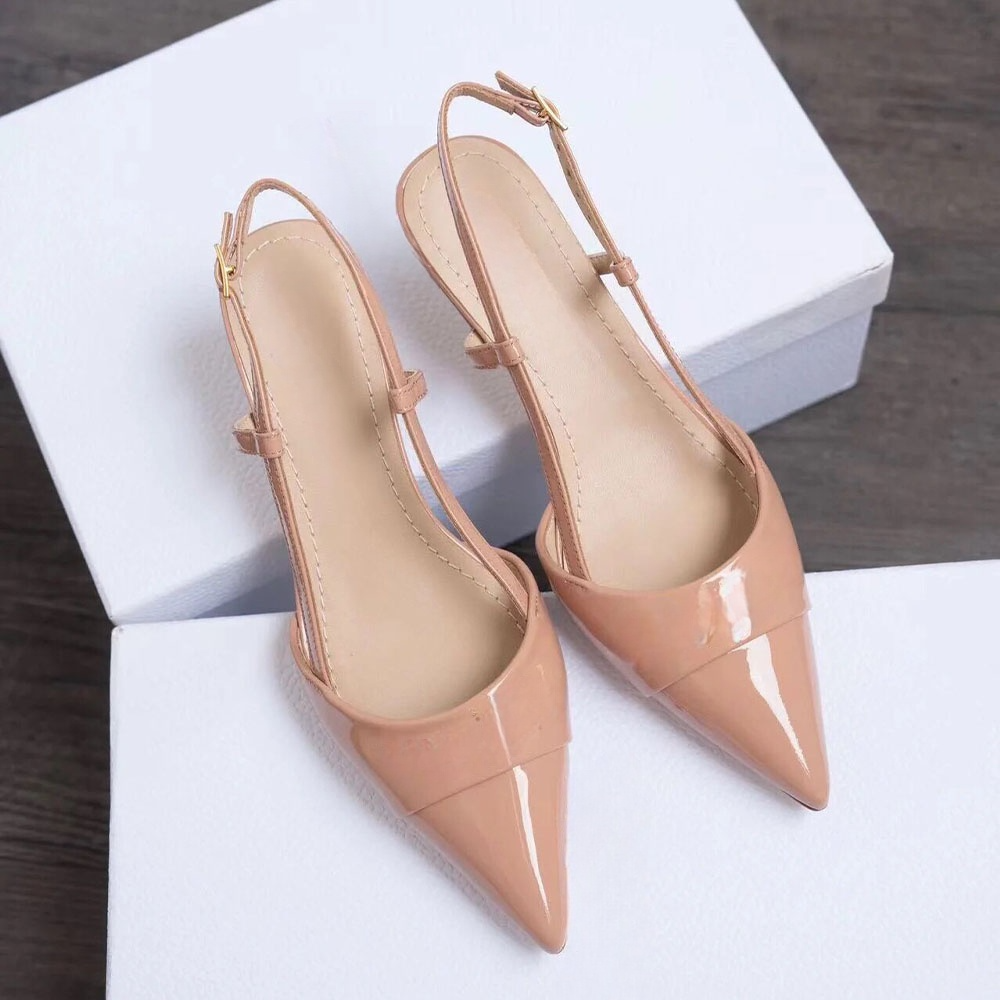 Women's new patent leather pointed high heels