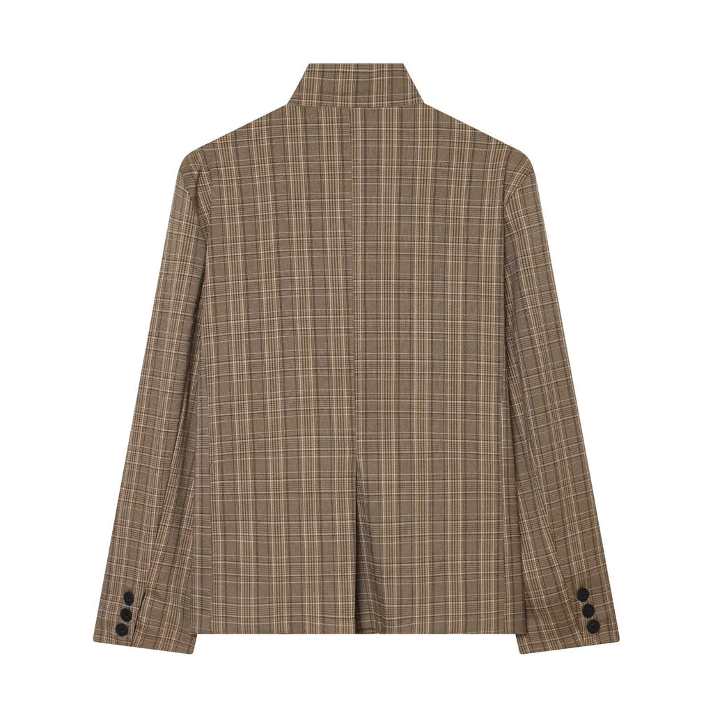 Women's new casual stand collar Button-up Blazer Coat