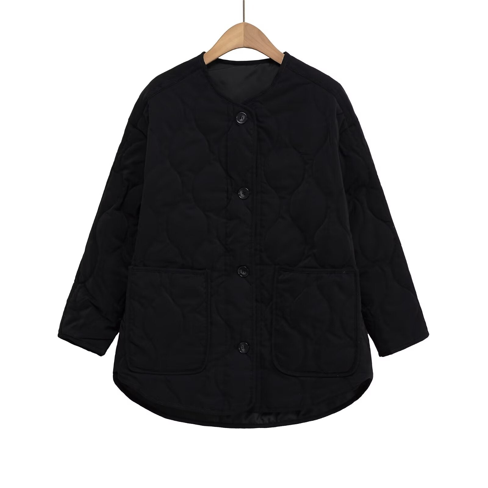 Women's loose satin textured cotton jacket Coat