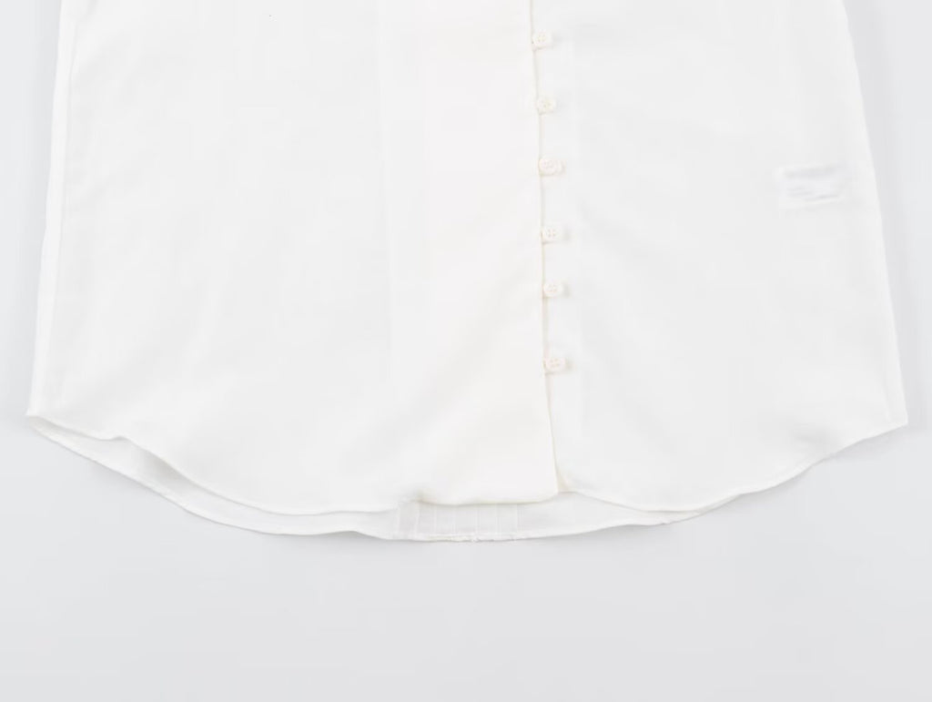 suit Women's 2 pieces button decoration casual shirt+lantern pants