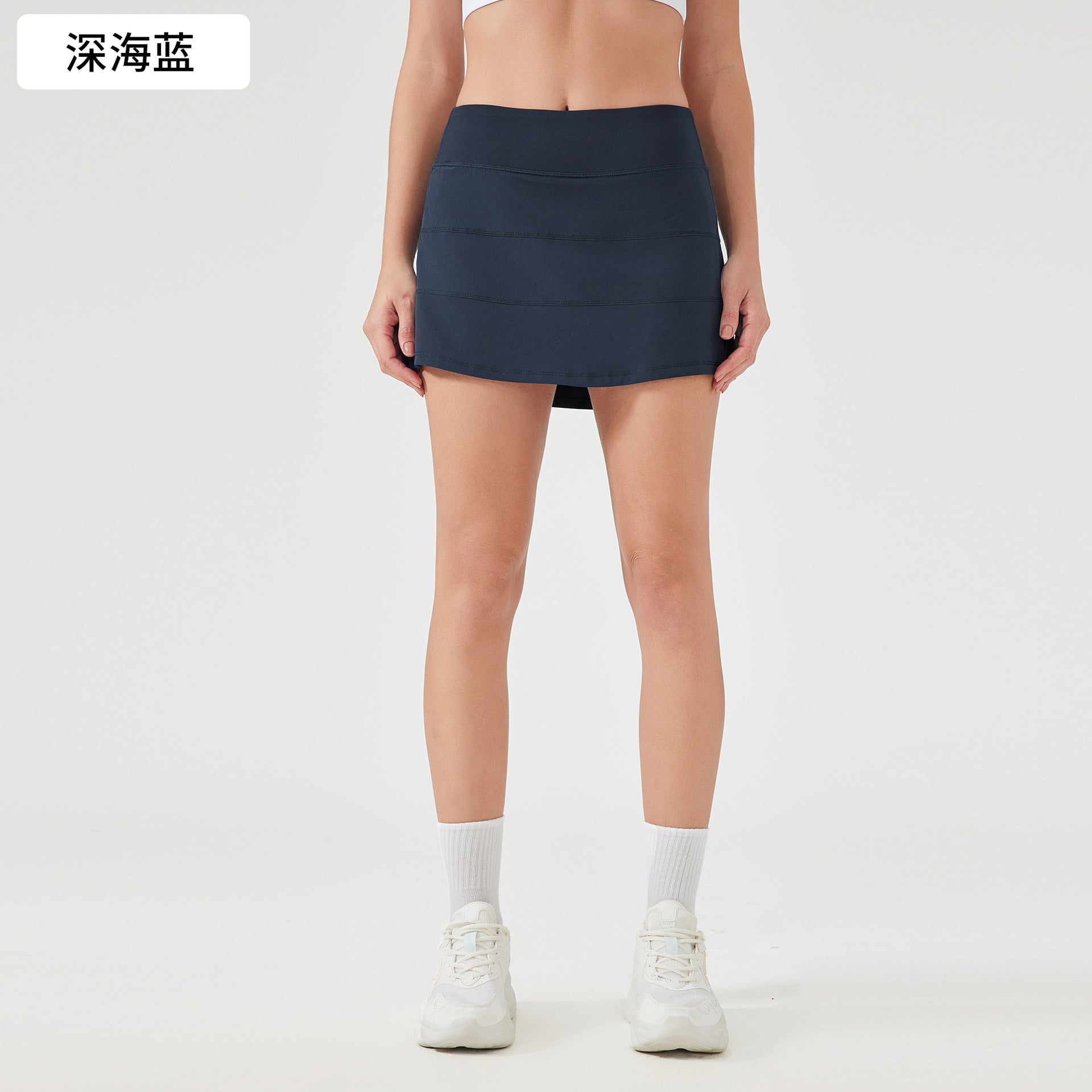 Women's New Joker Waist Pocket Quick-drying Breathable Tennis Skirt Fake Two-piece Anti-exposure Yoga Fitness Skirt
