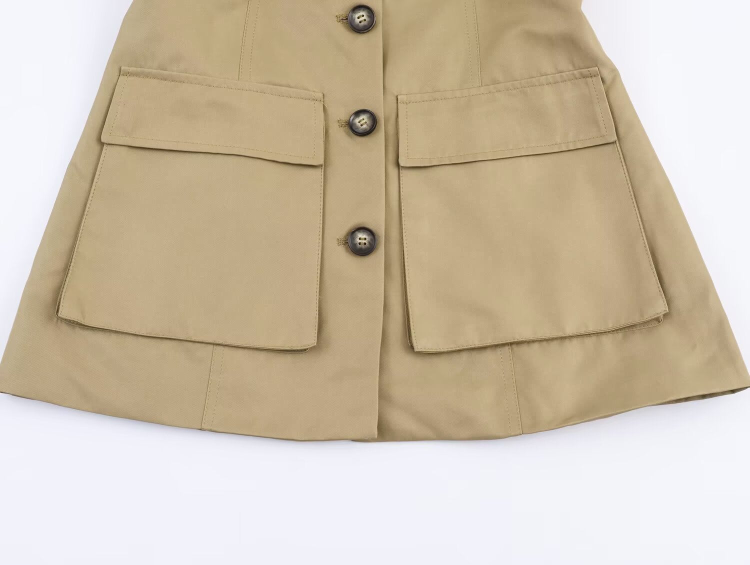 Women's new fashion casual single breasted stand collar Coat