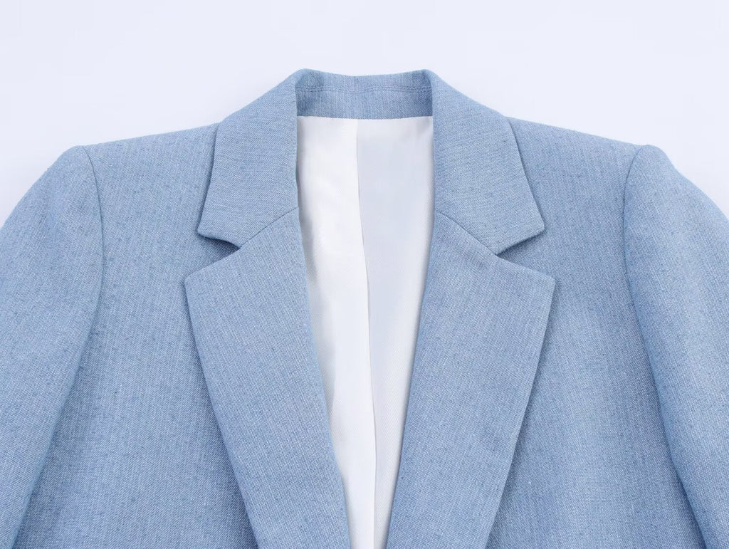 Women's 2025 new fashion short sleeved Button-up suit jacket+Pants suit