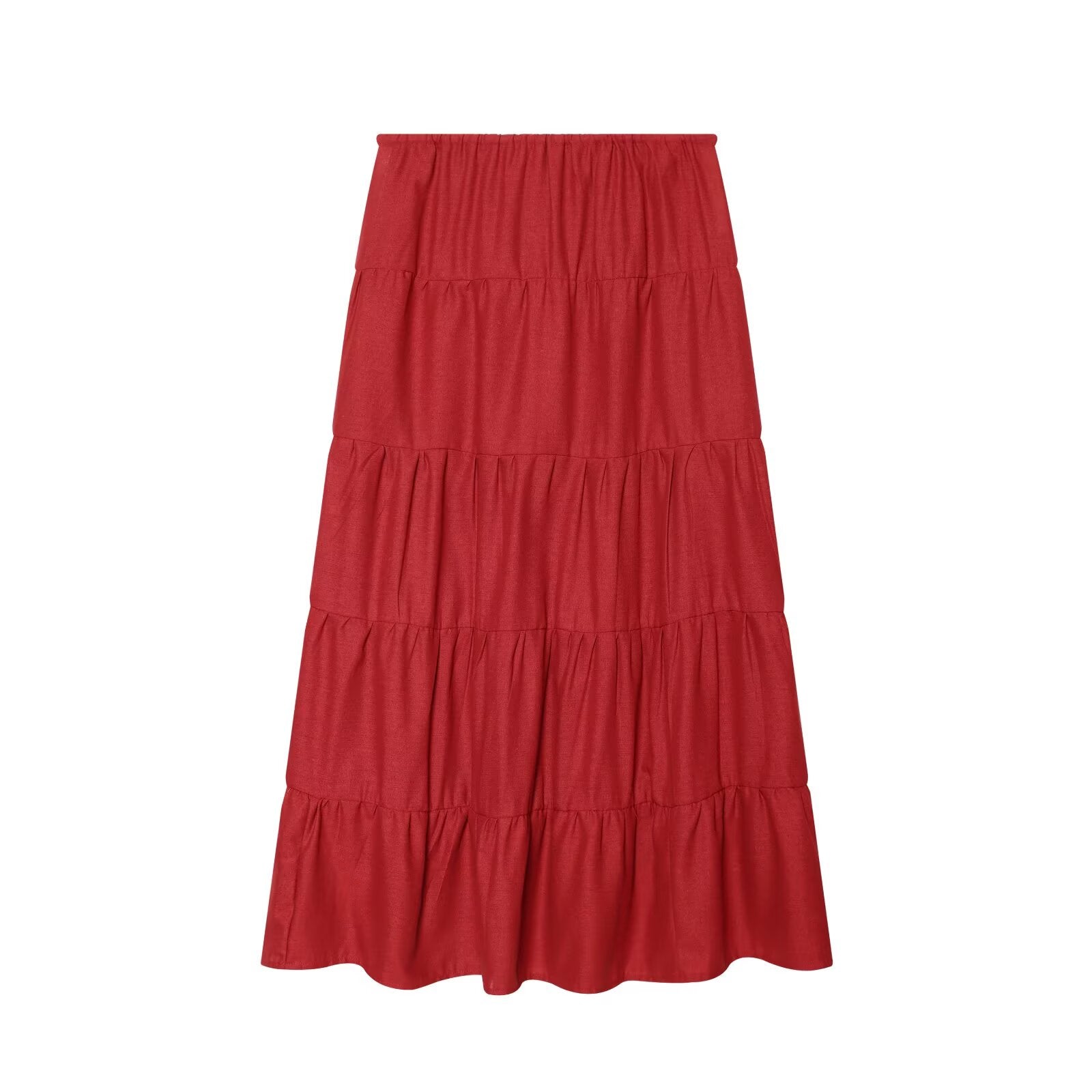 suit Women's 2 pieces linen blend halter neck top+Skirts