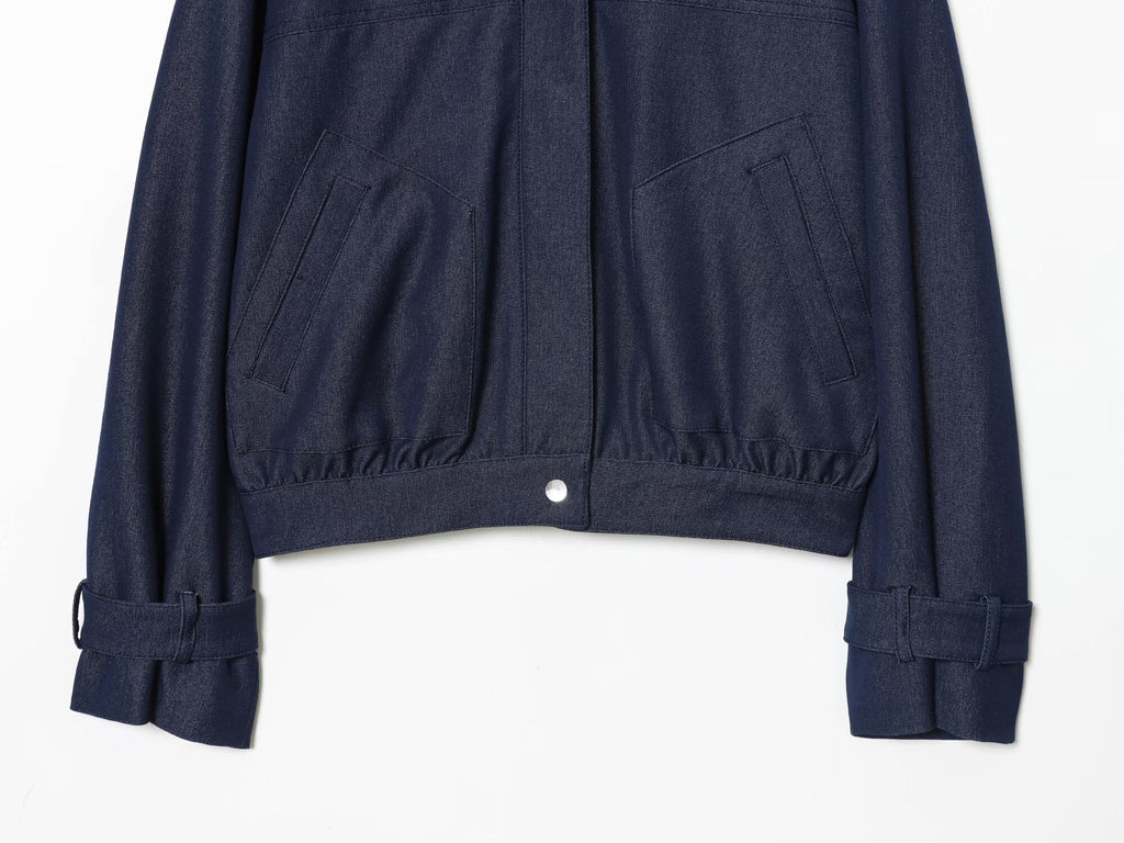 Women's new casual stand collar pilot jacket Coat
