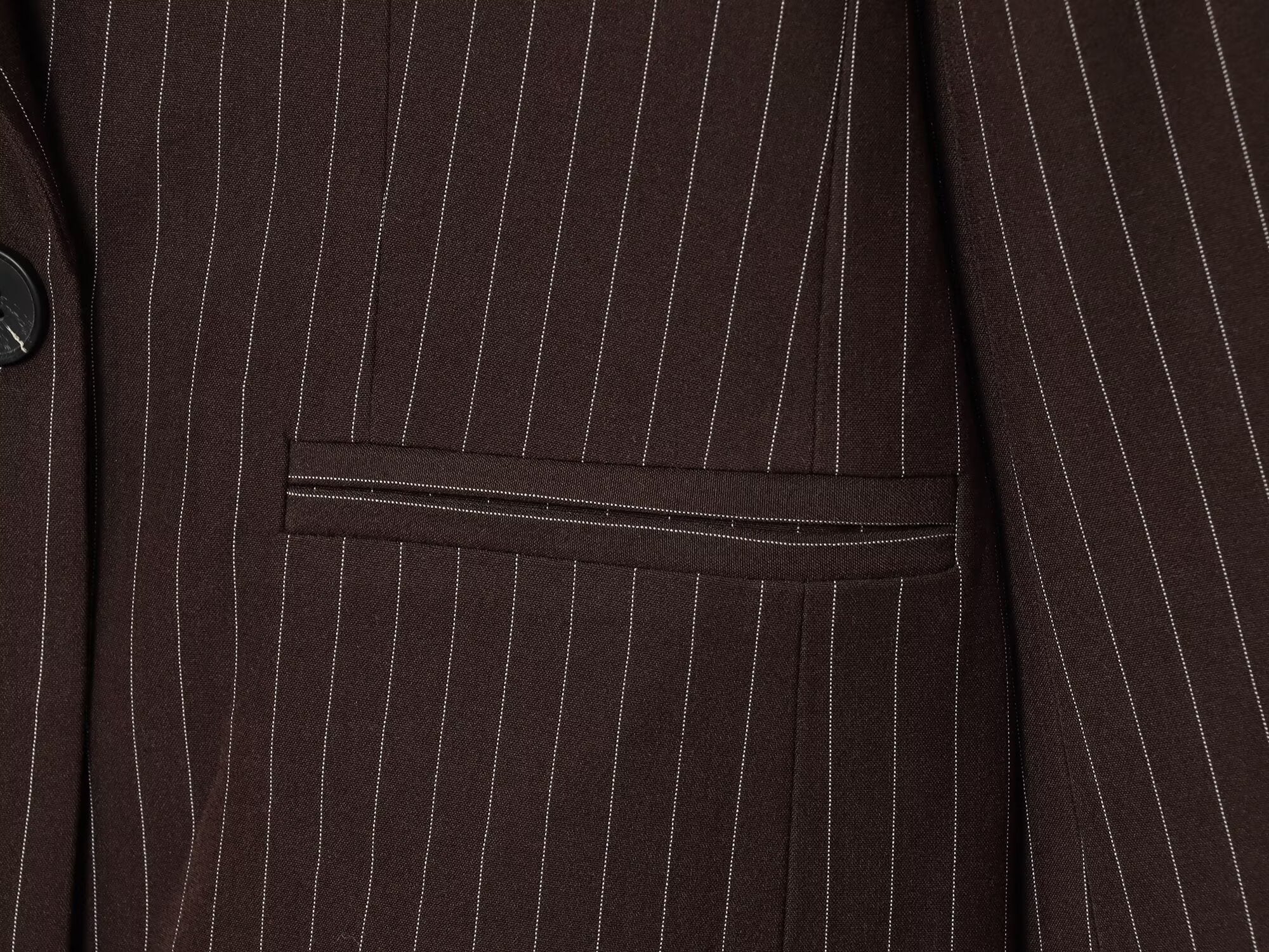 Women's new fashion loose double breasted thin striped suit jacket