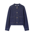 Women's 2025 new fashion casual stand collar twill coat