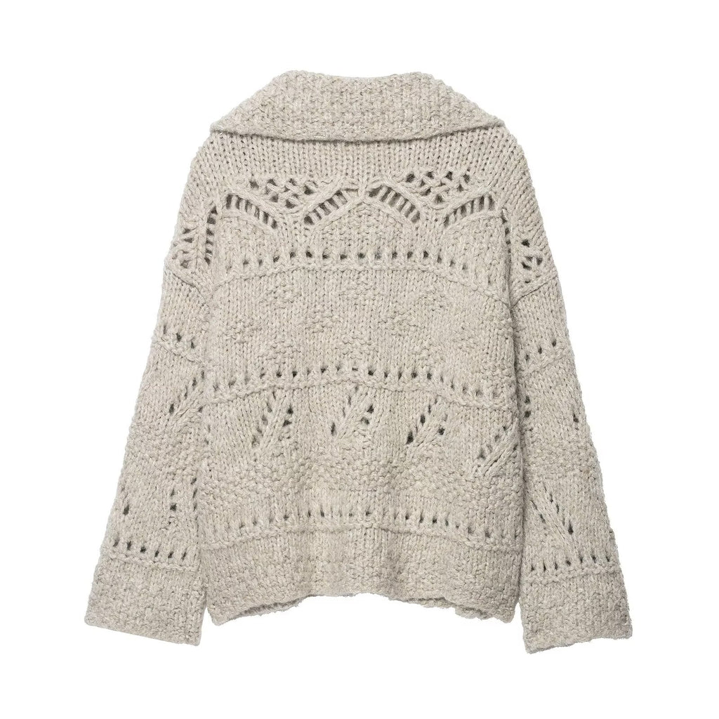 Women's new fashion Joker knit cardigan coat