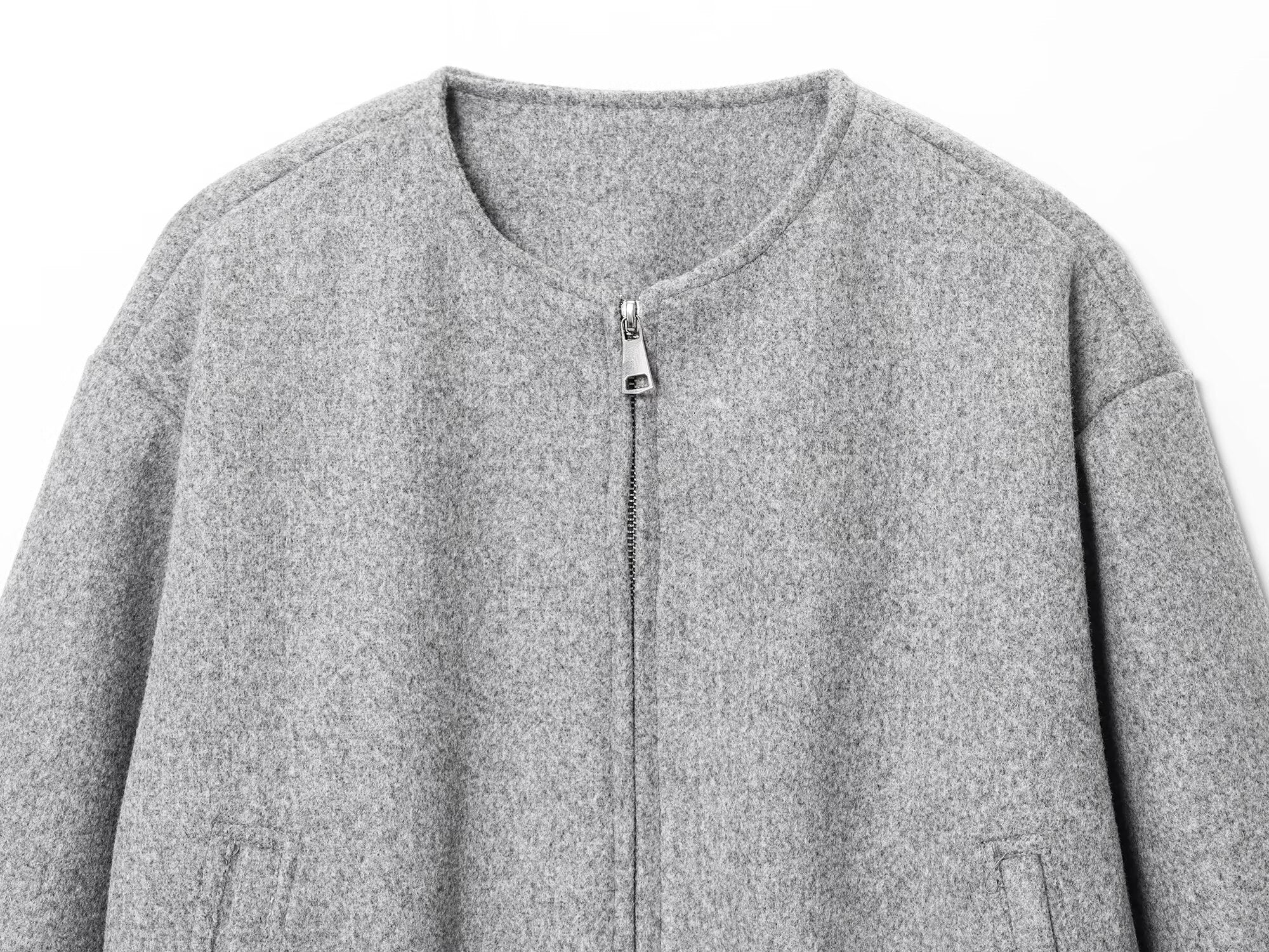 Women's 2025 fashion O Neck soft texture flying jacket Coat