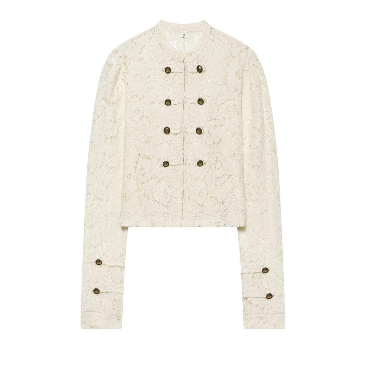 Women's short lace rope buttoned Coat