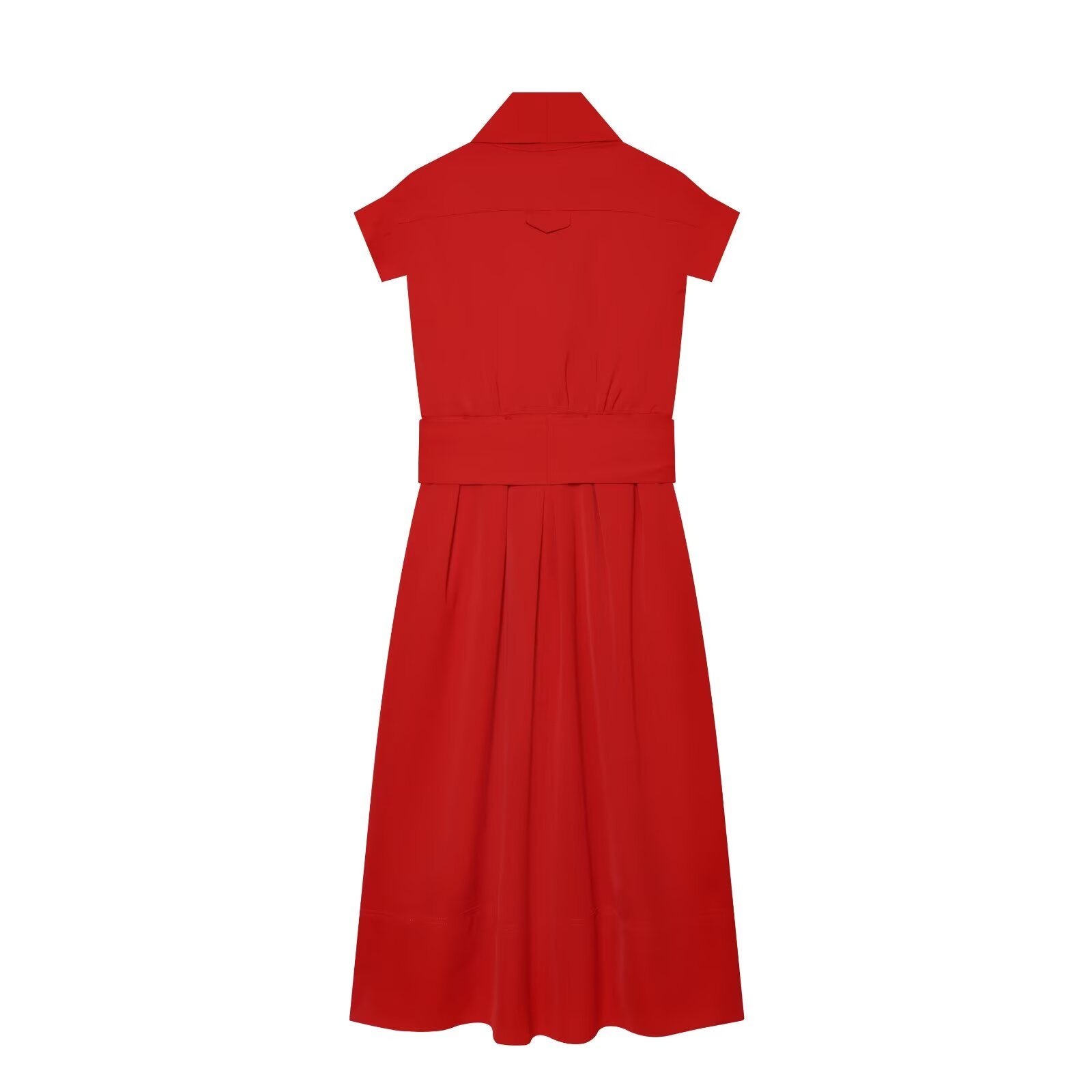 Women's with belt shirt style dress