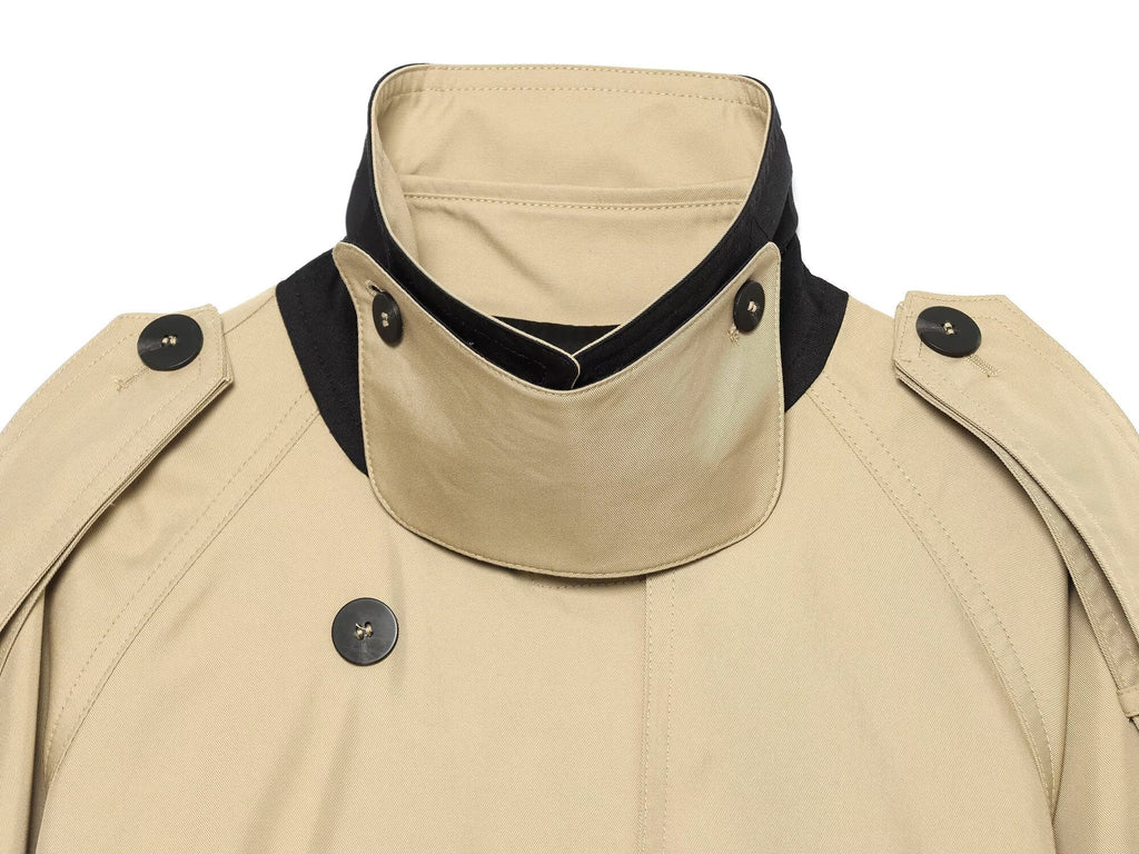 Women's loose long style double breasted windbreaker Coat