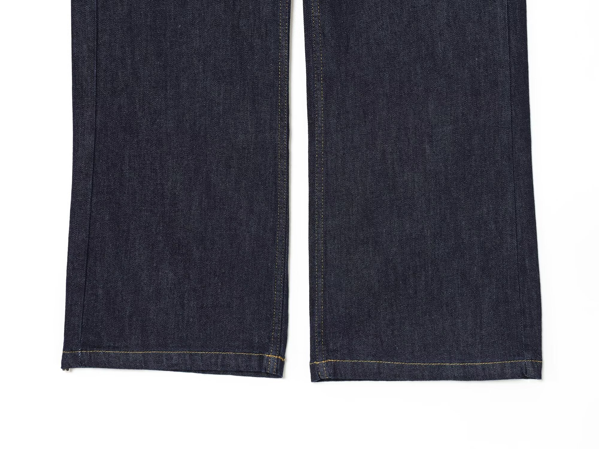 Women's new fashion loose high waisted wide leg jeans+Cowboy top